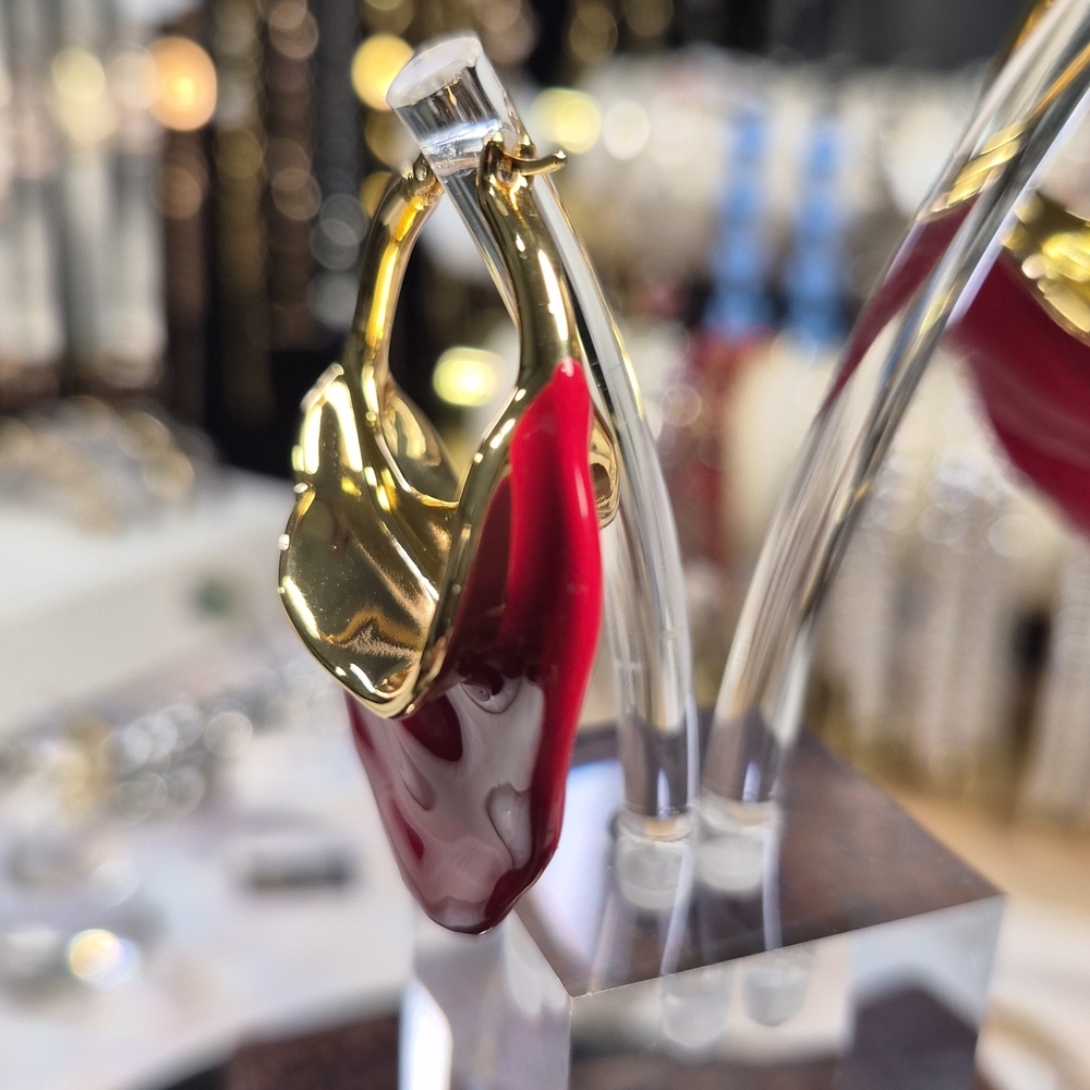 Celine Red and Gold Earrings